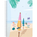 Oxford Spiral Wired Notebook Horizon A5 120 Pages 5mm Grid Assorted Colours
