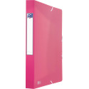 Oxford Urban elastobox uit PP, formaat 24 x 32 cm, rug van 4 cm, geassorteerde transparante kleuren