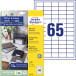 Avery Zweckform multipurpose labels, 38x21.2mm, white, permanent adhesive, 650 labels, 10 sheets