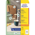 Avery Zweckform round labels 60 mm diameter white permanent adhesive 120 labels 10 sheets