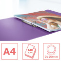 Esselte Colour'Breeze ringmap, 2 ringen, PP, ft A4, met soepele kaft, lavendel