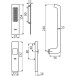 Handgreep GU 934-937 + komgreep EV1 naturel aluminium / pce