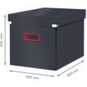 Leitz Cosy Click & Store cube boîte de classement grande, gris