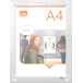 Nobo Premium Plus verplaatsbaar acryl informatiebord, wandgemonteerd, ft A4