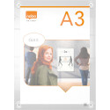 Nobo Premium Plus tableau d'affichage acrylique amovible, montage mural, ft A3