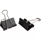 41 mm Foldback Clips Black Box of 12 Pieces