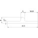 Rail de roulement inférieur 8966 aluminium plat à visser pour coulissant et levant-coulissant hauteur totale 8mm longueur 6000mm