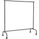 MAUL Mobile Cloakroom Limbo, height 156 x width 151(220) x depth 50 cm, with 4 braked wheels, 30 kg, black RAL9004