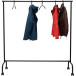 MAUL Mobile Cloakroom Limbo, height 156 x width 151(220) x depth 50 cm, with 4 braked wheels, 30 kg, black RAL9004