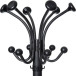 MAULnubis Coat Stand with 20 Hooks and Umbrella Holder Black Height 175 cm