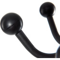 MAULnubis Coat Stand with 20 Hooks and Umbrella Holder Black Height 175 cm