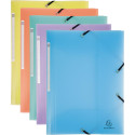 Exacompta Chromaline chemise à rabats avec 3 rabats, avec étiquette, couleurs pastel assorties