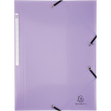 Exacompta Chromaline elastomap met 3 kleppen, met rugetiket, geassorteerde pastelkleuren