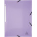 Exacompta Chromaline elastomap met 3 kleppen, met rugetiket, geassorteerde pastelkleuren