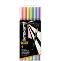 BIC Intensity Dual Tip Pastel Markers, 6-Pack, Cardboard Case