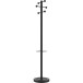 Unilux Access Coat Rack with 6 Hooks and Umbrella Holder, 175 cm, Black