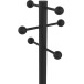 Unilux kapstok Access, hoogte 175 cm, 6 kledinghaken, met parapluhouder, zwart met hout