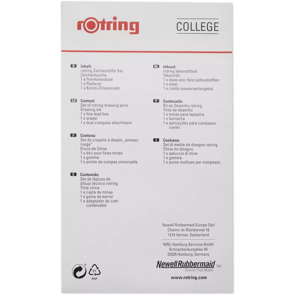 Rotring college set van 9 Isograph...