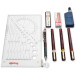 Rotring college set van 9 Isograph 0,25 mm/ 0,35 mm/ 0,5 mm