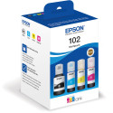 Epson bouteilles d'encre 102, 6.000 - 7.500 pages, OEM C13T03R640, 4 couleurs