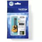 Brother cartouche d'encre,  500 pages, OEM LC-421XLVAL, 4 couleurs