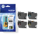 Genuine Brother LC421XLVAL High Yield Ink Cartridge Multipack, Black Cyan Magenta Yellow, 500 Pages