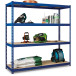 Avasco rek Robus 400, ft 180 x 180 x 60 cm, 4 legborden, uit metaal, blauw