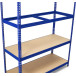 Avasco rek Robus 400, ft 180 x 180 x 60 cm, 4 legborden, uit metaal, blauw