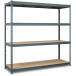 Avasco rek Robus 400, ft 180 x 180 x 60 cm, 4 legborden, uit metaal, grijs