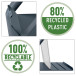Leitz Ergo Cosy laptopstandaard, 80 % gerecycleerd kunststof, grijs