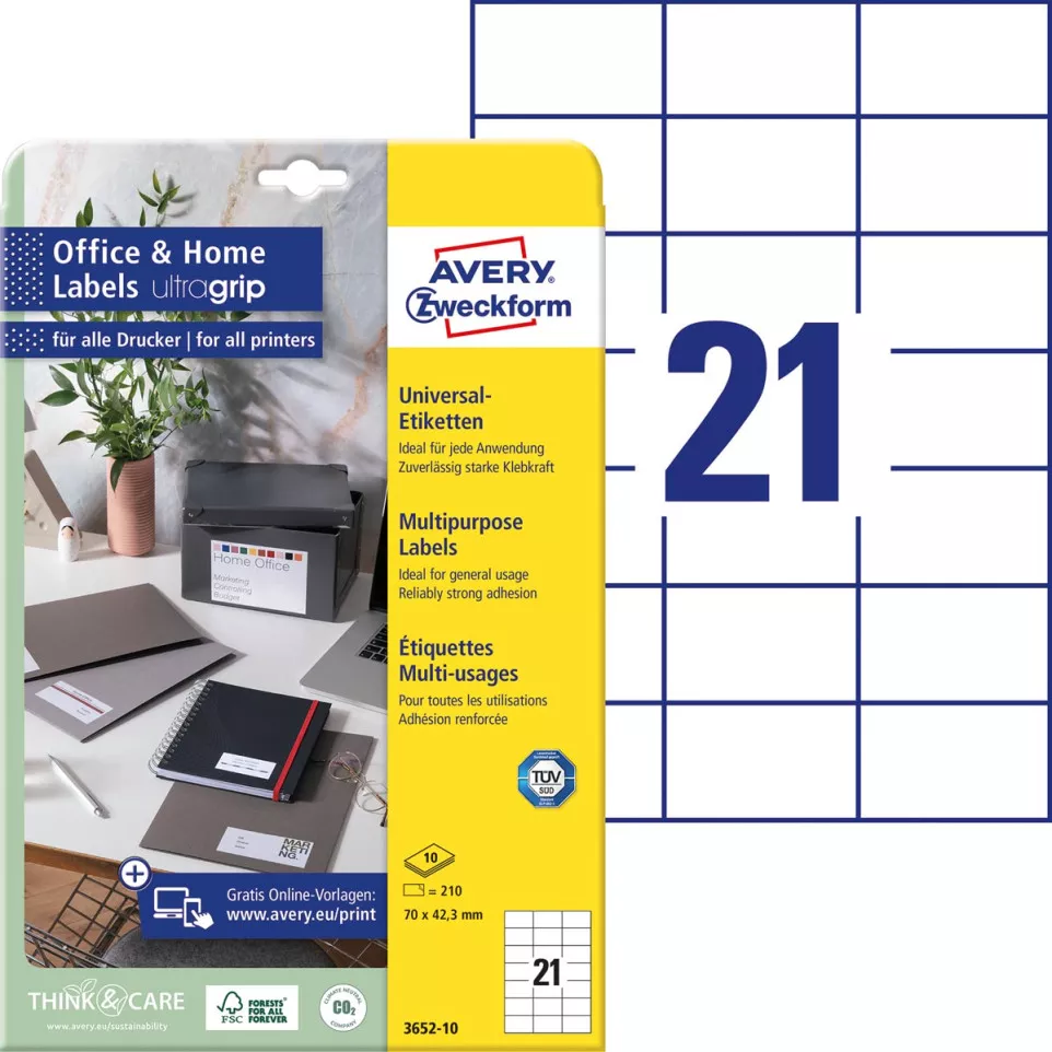 Avery Zweckform étiquettes...