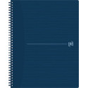 Oxford Origin cahier spiralé, ft A4+, 140 pages, quadrillé 5 mm, bleu