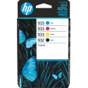 HP 932 Black and 933 Cyan Magenta Yellow 4-Pack Original Ink Cartridges Multipack 6ZC71AE
