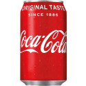 Coca-Cola boisson rafraîchissante, fat canette de 33 cl, paquet de 24 pièces