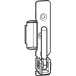 SAV Pivot mâle NX T/NT E5 de châssis bois jeu 4/15(18)-9 - 12/18-9(13) gauche / pce