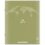 Aurora Recycled Paper Draft Notebook, 96 Lined Pages, Moss Green