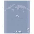 Aurora Writing 60 cahier de brouillon en papier recyclé, 200 pages, quadrillé 5 mm, bleu clair