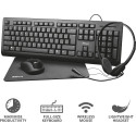 Trust Primo 4-in-1 Home Office Set met headset, toetsenbord (qwerty), muis en muismat
