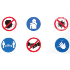 Safety Sticker, 6 Symbols...