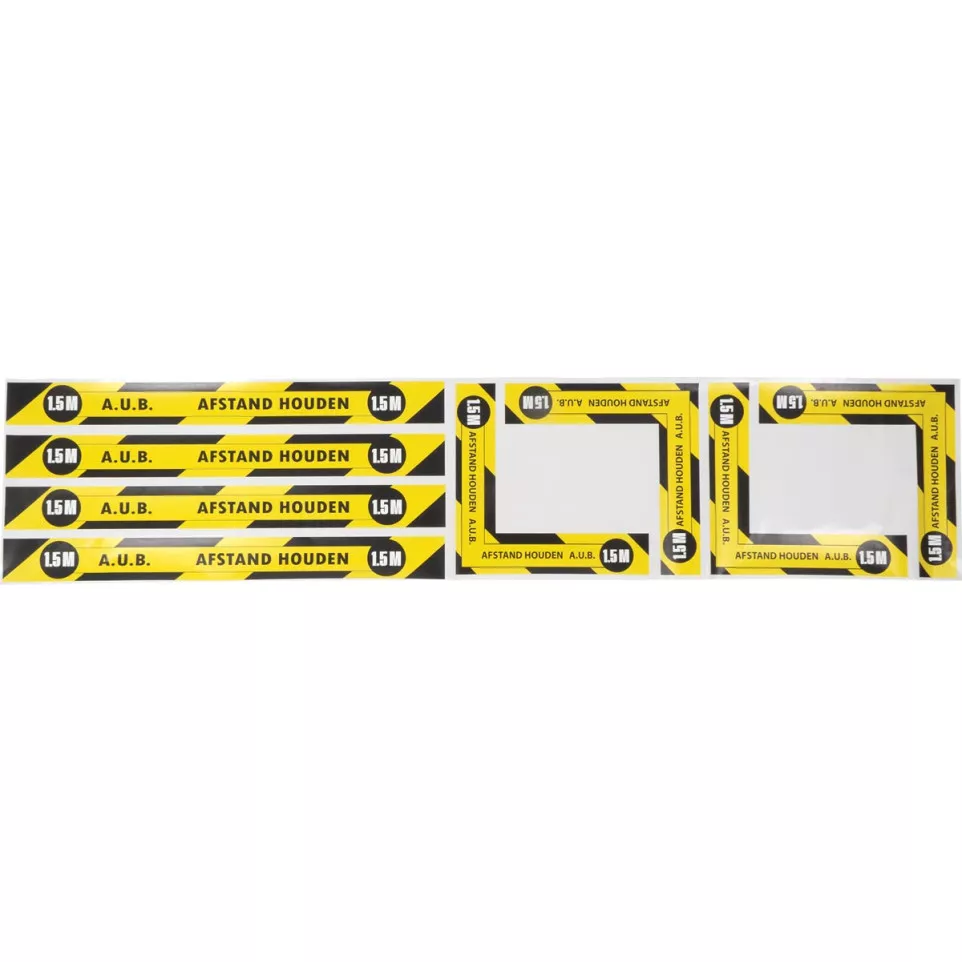 Workspace Barrier Sticker Set, Text...