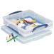 Really Useful Box boîte de rangement 7 litres avec diviseur, transparent