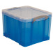 Really Useful Box 35 Litre Blue Transparent Storage Box