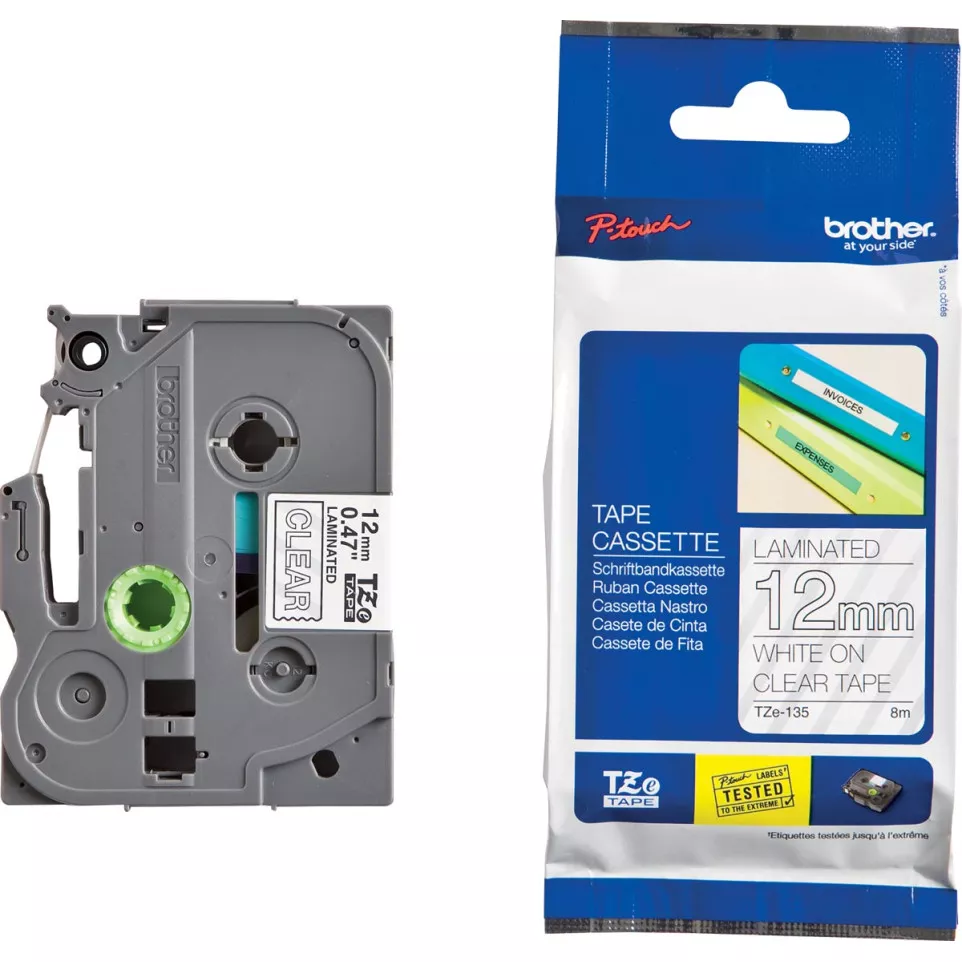Brother TZe ruban pour P-Touch 12 mm,...
