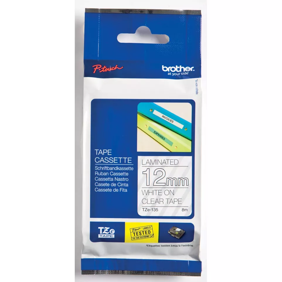 Brother TZe ruban pour P-Touch 12 mm,...