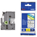 Brother TZe tape voor P-Touch 12 mm, zwart op transparant