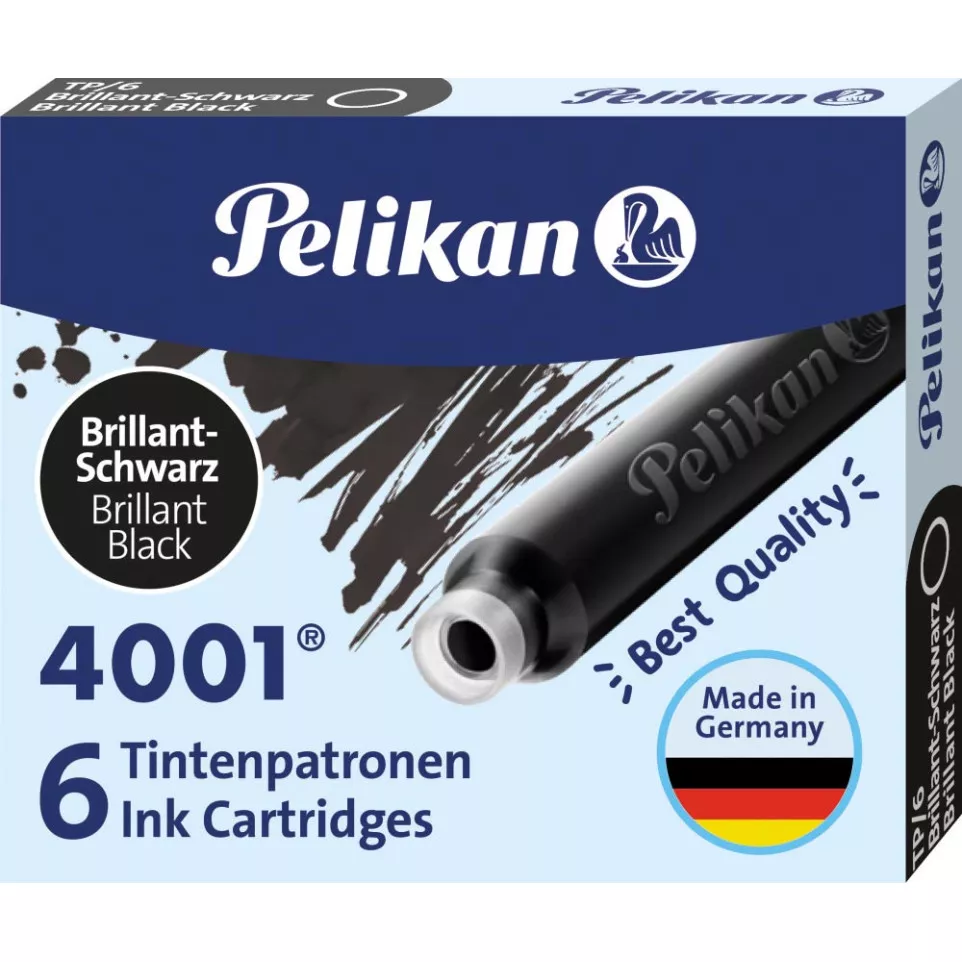 Pelikan 4001 Ink Cartridges TP6 Black