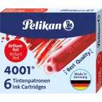 Pelikan 4001 Ink Cartridges TP6 Red