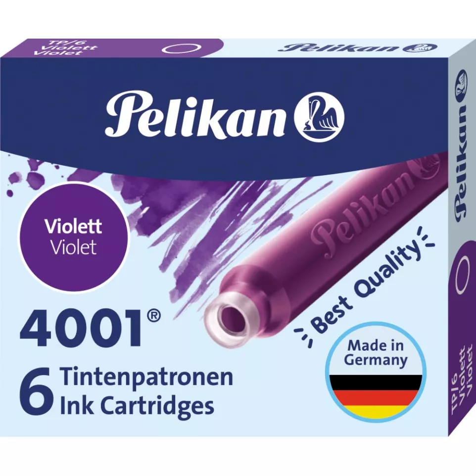 Pelikan 4001 Ink Cartridges TP/6 Violet