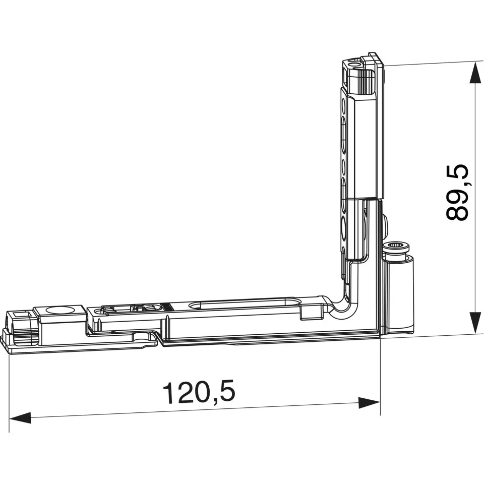 Fiche d'angle invisible 13V droite...