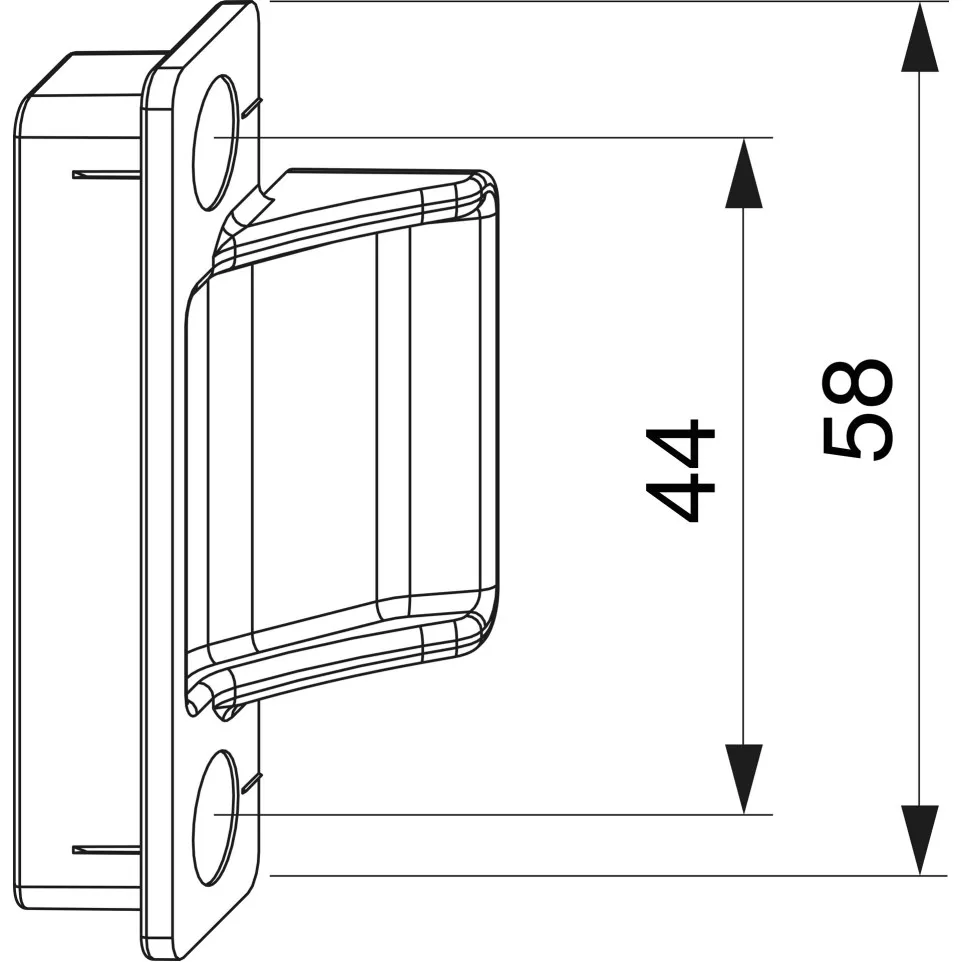 Centrale plug onder PVC-afdekking op...